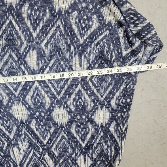 CJ Banks Womens Pullover Blouse Sheer Short Sleeve Blue Plus Size 3X - Picture 7 of 10